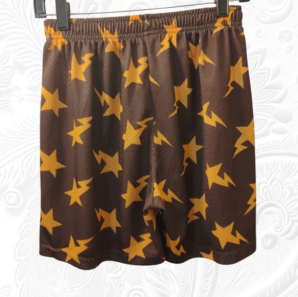 Eric Emanuel Brown and Orange Star Athletic Shorts - Picture 2 of 4